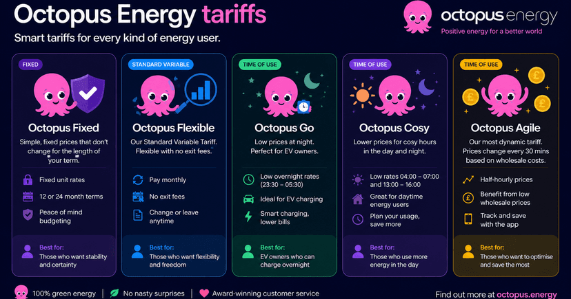 Which Octopus Energy tariff is right for you? (2026 guide)